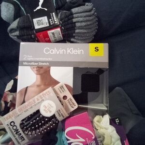 Bra, socks,brush and scrunchies